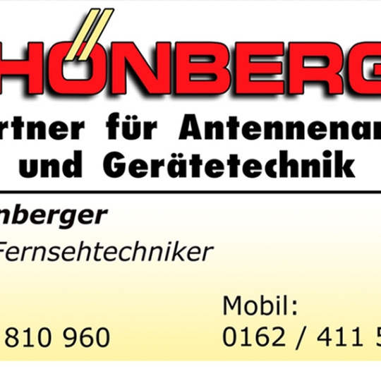 Die Visitenkarte von Banner Schönberger. Die Informationen sind im folgenden Text zu finden.