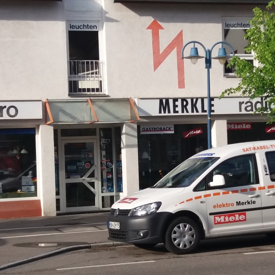 Das Geschäft von Elektro Merkle.