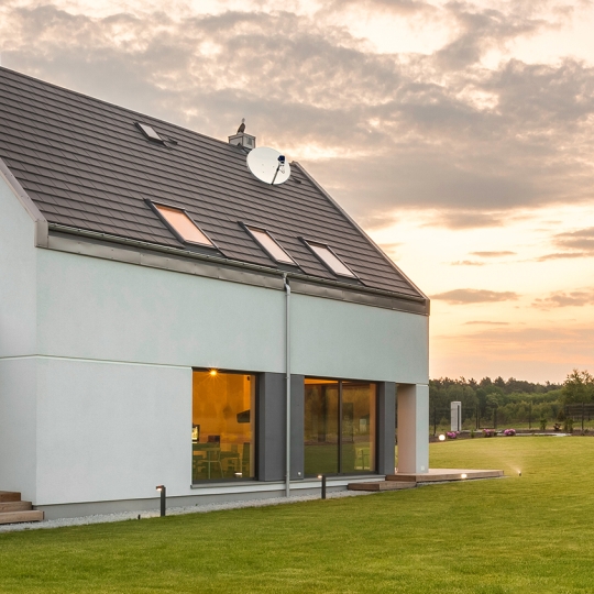 Ein Haus mit Garten.