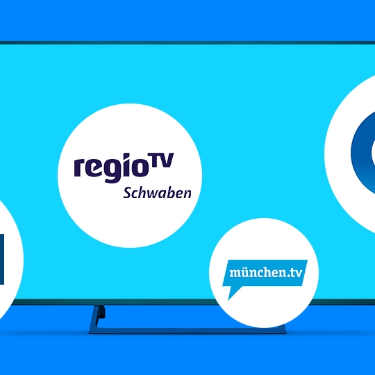 Grafik mit den Logos verschiedener Lokalsender.