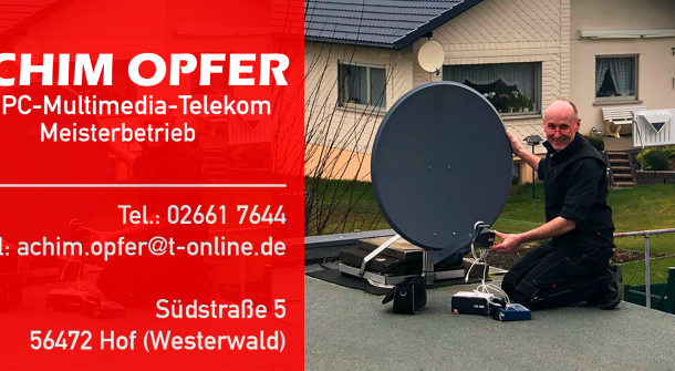Visitenkarte von Achim, dessen Informationen im folgenden Text aufgeführt sind.