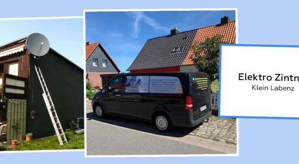 Elektro Zintner bei einem Einsatz an einem Wohnhaus.