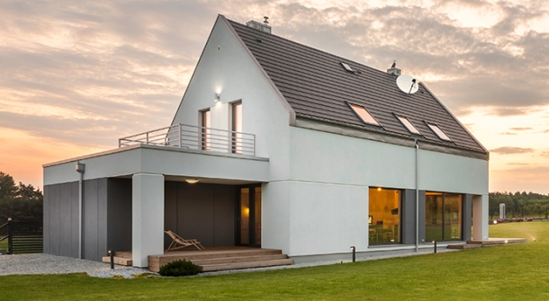 Ein Haus mit Garten.